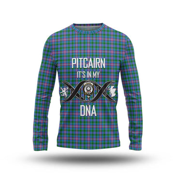 Pitcairn Tartan Long Sleeve T-Shirt with Family Crest DNA In Me Style Unisex - Tartan Vibes Clothing
