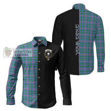 Pitcairn Tartan Long Sleeve Button Shirt with Family Crest and Half Of Me Style Men's Shirt S - Tartanvibesclothing Shop