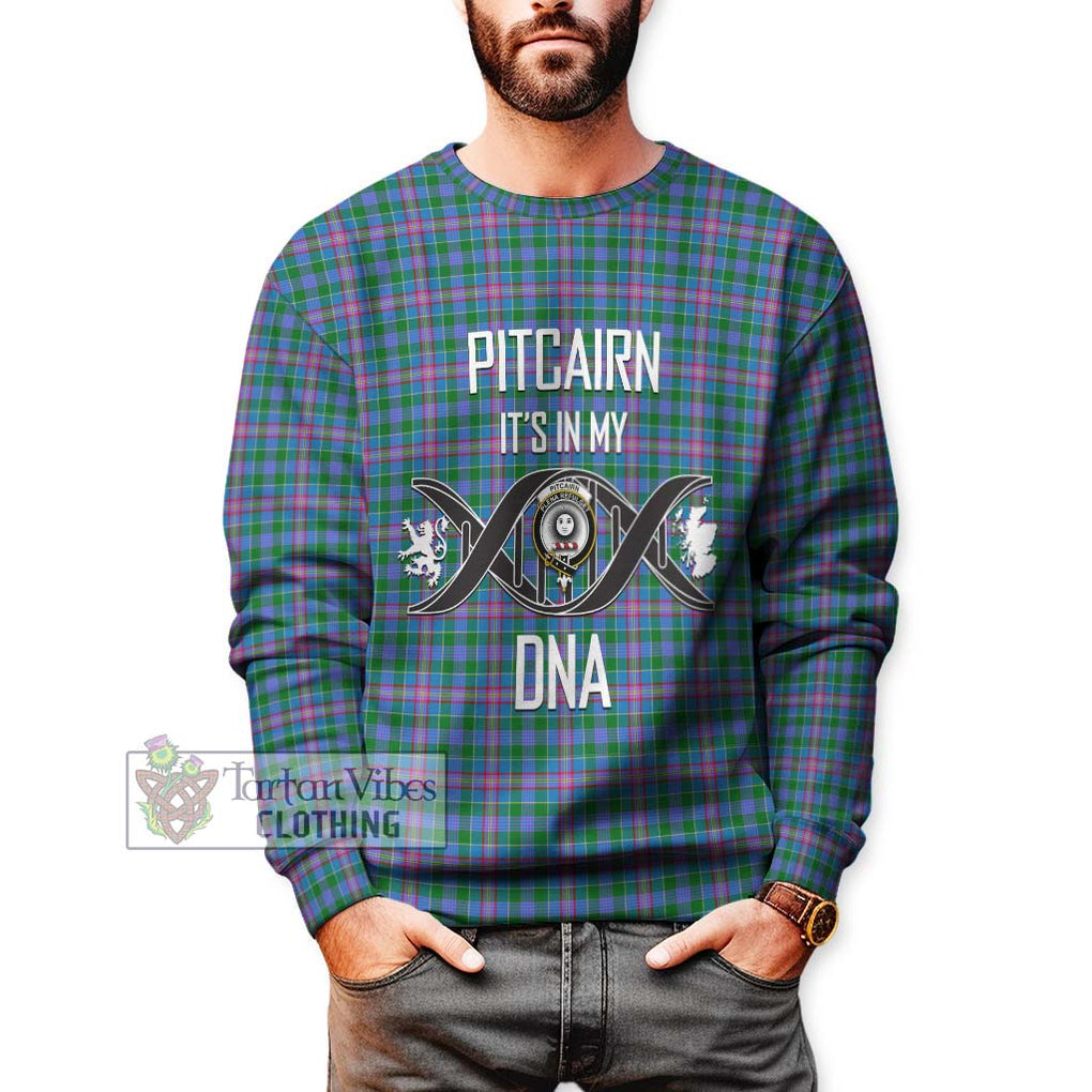 Pitcairn Tartan Sweatshirt with Family Crest DNA In Me Style Unisex - Tartan Vibes Clothing