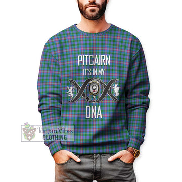 Pitcairn Tartan Sweatshirt with Family Crest DNA In Me Style Unisex - Tartan Vibes Clothing