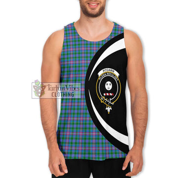 Pitcairn Tartan Men's Tank Top with Family Crest Circle Style Men - Tartan Vibes Clothing