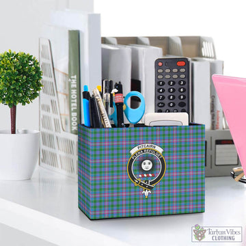 Pitcairn Tartan Pen Holder with Family Crest One Size 5.9"(L)*2.7"(W)*4.3"(H) - Tartan Vibes Clothing