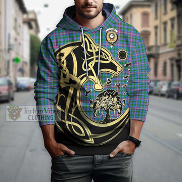 Pitcairn Tartan Hoodie with Family Crest Celtic Wolf Style Zip Hoodie - Tartan Vibes Clothing
