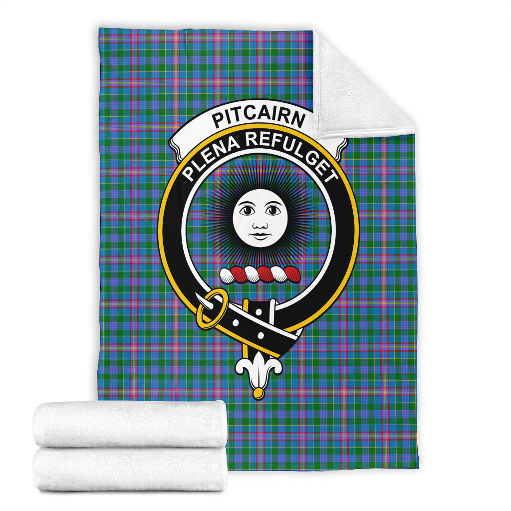 Pitcairn Tartan Blanket with Family Crest - Tartan Vibes Clothing