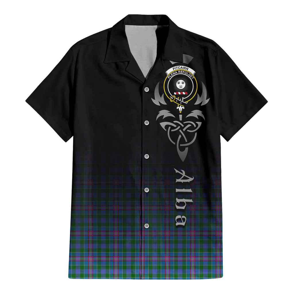 Pitcairn Tartan Hawaiian Shirt Shirt Featuring Alba Gu Brath Family Crest Celtic Inspired - Tartan Vibes Clothing