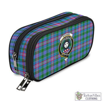 Pitcairn Tartan Pen and Pencil Case with Family Crest - Tartan Vibes Clothing