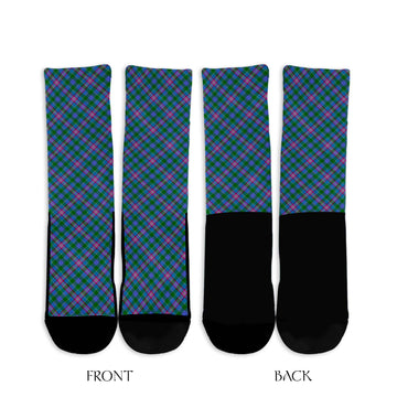 Pitcairn Tartan Crew Socks Cross Style - Tartan Vibes Clothing