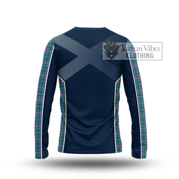 Pitcairn Tartan Long Sleeve T-Shirt with Family Crest and Lion Rampant Vibes Sport Style - Tartan Vibes Clothing