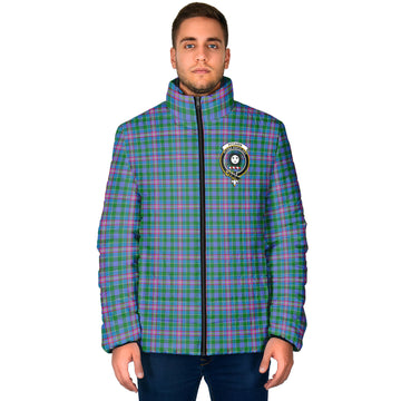 Pitcairn Tartan Padded Jacket with Family Crest - Tartan Vibes Clothing