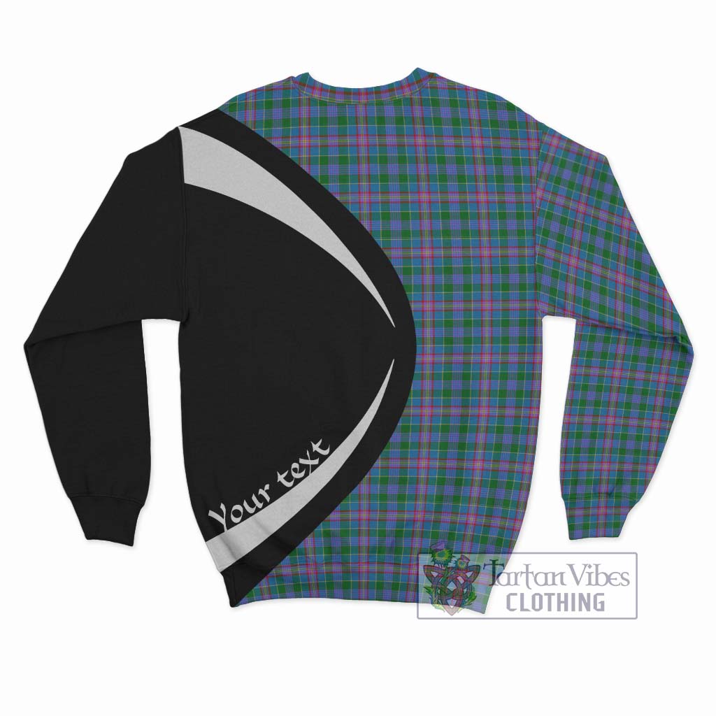 Pitcairn Tartan Sweatshirt with Family Crest Circle Style - Tartan Vibes Clothing