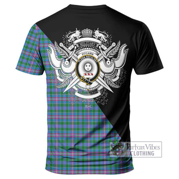 Pitcairn Tartan T-Shirt with Family Crest and Military Logo Style - Tartan Vibes Clothing