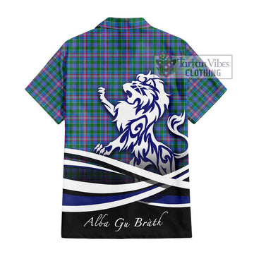 Pitcairn Tartan Hawaiian Shirt with Alba Gu Brath Regal Lion Emblem - Tartan Vibes Clothing
