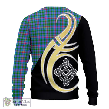 Pitcairn Tartan Ugly Sweater with Family Crest and Celtic Symbol Style - Tartan Vibes Clothing