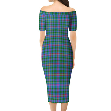 Pitcairn Tartan Off Shoulder Lady Dress - Tartan Vibes Clothing