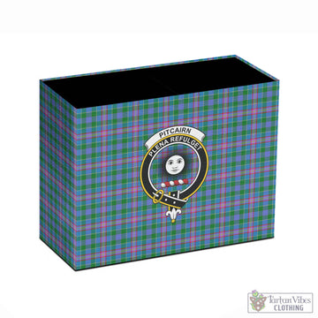 Pitcairn Tartan Pen Holder with Family Crest - Tartan Vibes Clothing