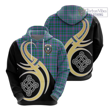 Pitcairn Tartan Hoodie with Family Crest and Celtic Symbol Style - Tartan Vibes Clothing