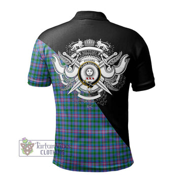 Pitcairn Tartan Polo Shirt with Family Crest and Military Logo Style - Tartan Vibes Clothing