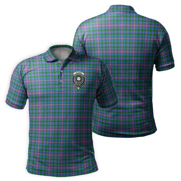 Pitcairn Hunting Tartan Men's Polo Shirt with Family Crest