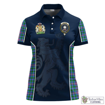 Pitcairn Hunting Tartan Women's Polo Shirt with Family Crest and Lion Rampant Vibes Sport Style