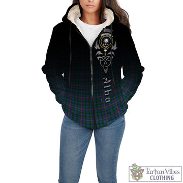 Pitcairn Tartan Sherpa Hoodie Featuring Alba Gu Brath Family Crest Celtic Inspired - Tartan Vibes Clothing