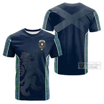 Pitcairn Tartan Cotton T-shirt with Family Crest and Lion Rampant Vibes Sport Style Kid's Shirt - Tartan Vibes Clothing