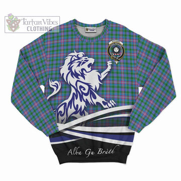 Pitcairn Tartan Sweatshirt with Alba Gu Brath Regal Lion Emblem - Tartan Vibes Clothing