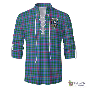 Pitcairn Tartan Men's Scottish Traditional Jacobite Ghillie Kilt Shirt with Family Crest - Tartan Vibes Clothing