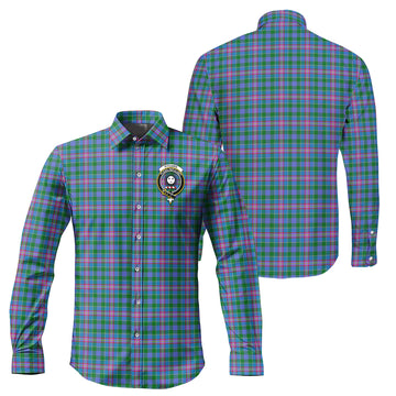 Pitcairn Hunting Tartan Long Sleeve Button Up Shirt with Family Crest