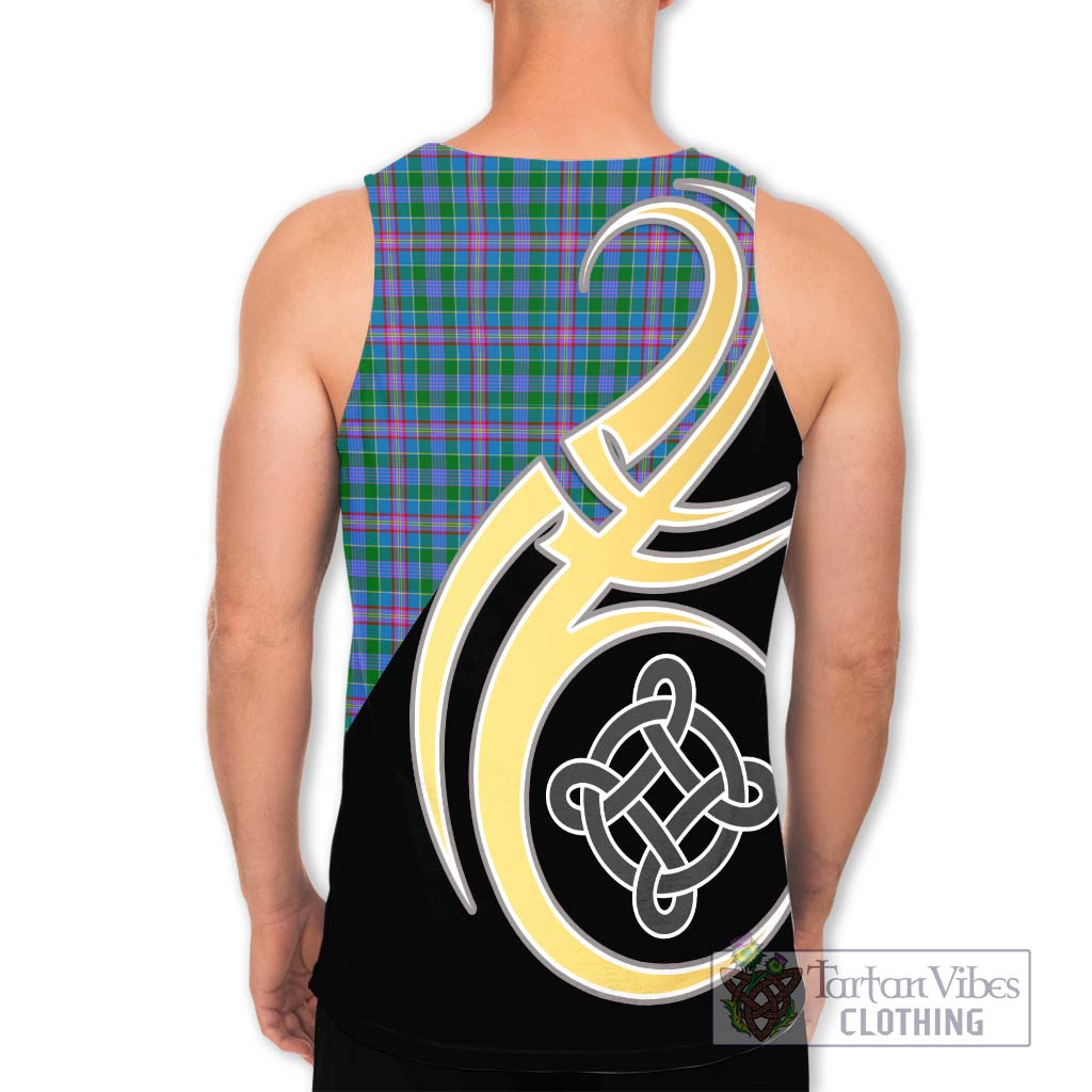 Pitcairn Tartan Men's Tank Top with Family Crest and Celtic Symbol Style - Tartan Vibes Clothing