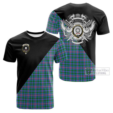Pitcairn Tartan Cotton T-shirt with Family Crest and Military Logo Style Kid's Shirt - Tartan Vibes Clothing
