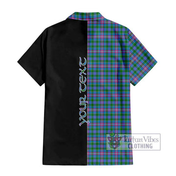 Pitcairn Tartan Hawaiian Shirt with Family Crest and Half Of Me Style - Tartan Vibes Clothing