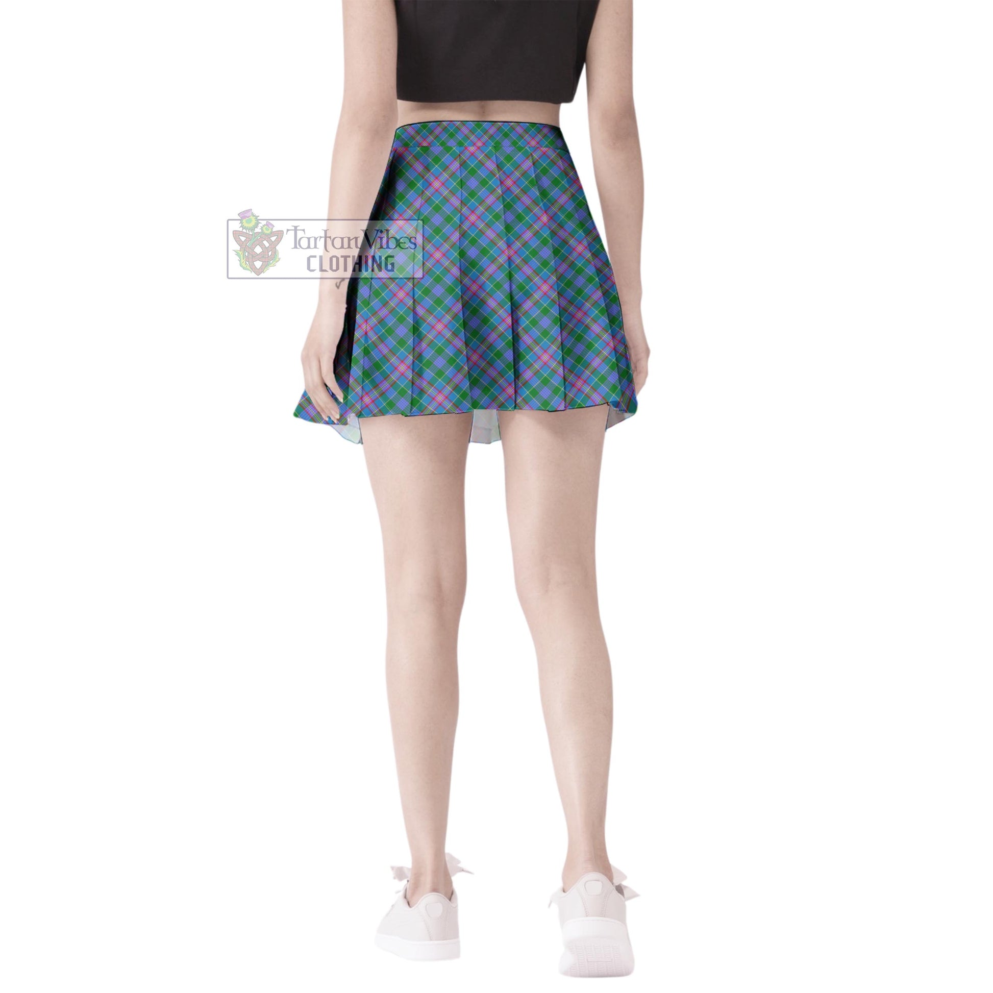 Pitcairn Tartan Women's Plated Mini Skirt Cross Style - Tartan Vibes Clothing