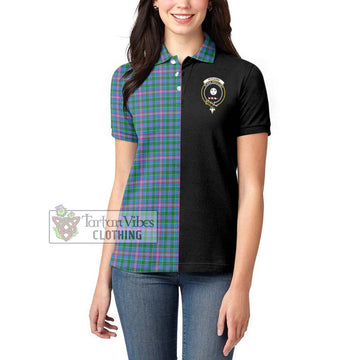 Pitcairn Tartan Women's Polo Shirt with Family Crest and Half Of Me Style - Tartan Vibes Clothing
