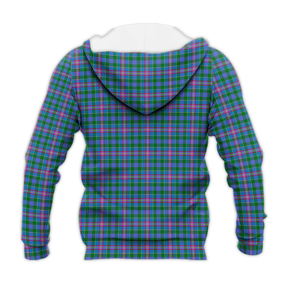 Pitcairn Tartan Knitted Hoodie with Family Crest - Tartan Vibes Clothing
