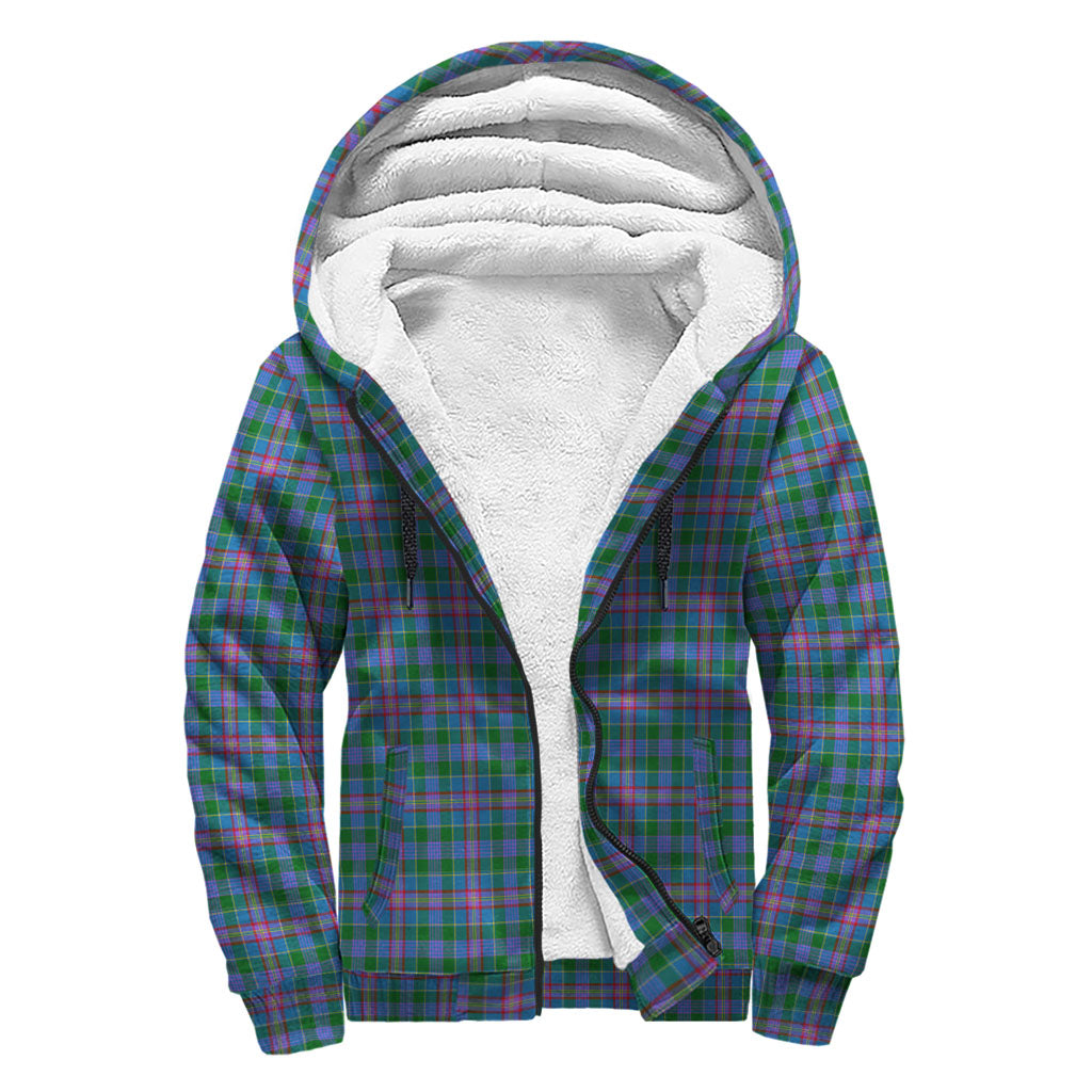 Pitcairn Tartan Sherpa Hoodie with Family Crest - Tartan Vibes Clothing