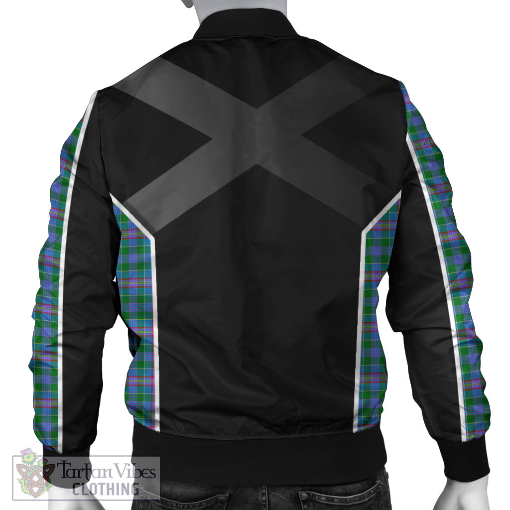 Pitcairn Tartan Bomber Jacket with Family Crest and Scottish Thistle Vibes Sport Style - Tartan Vibes Clothing
