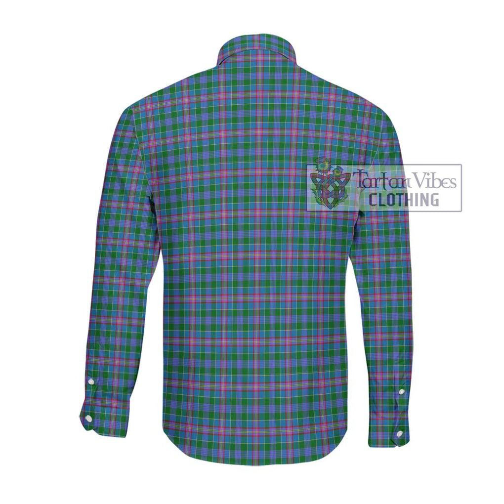 Pitcairn Tartan Long Sleeve Button Shirt with Family Crest DNA In Me Style - Tartanvibesclothing Shop