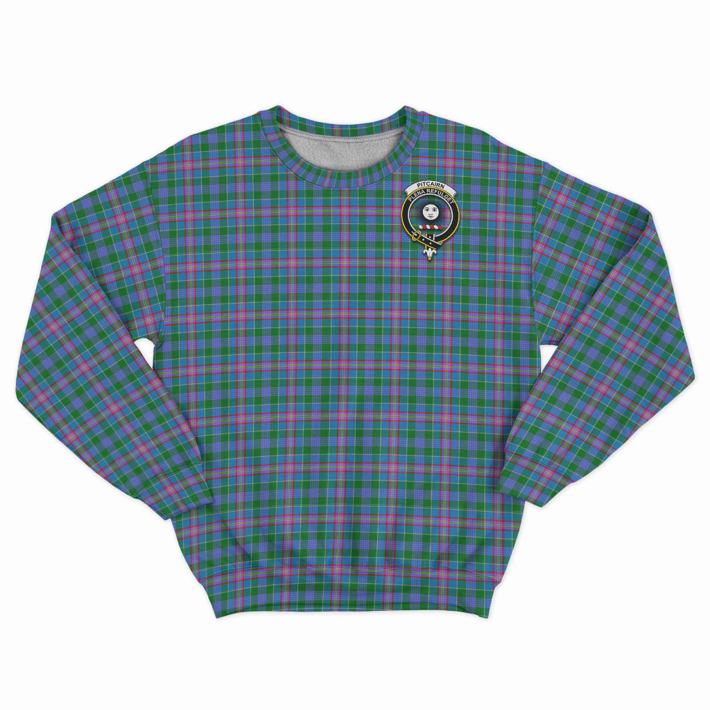 Pitcairn Tartan Sweatshirt with Family Crest - Tartan Vibes Clothing