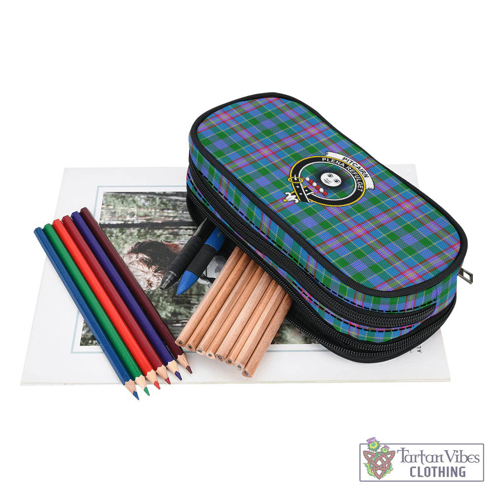 Pitcairn Tartan Pen and Pencil Case with Family Crest - Tartan Vibes Clothing