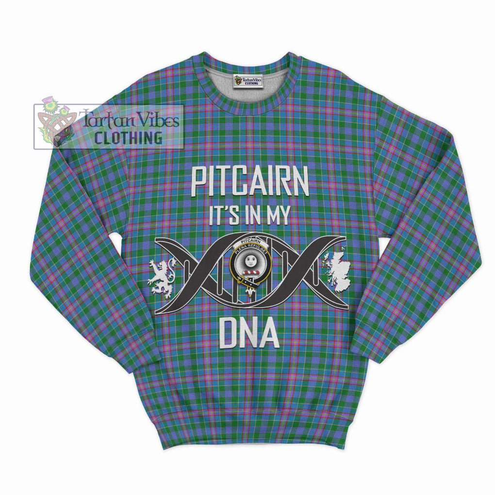 Pitcairn Tartan Sweatshirt with Family Crest DNA In Me Style - Tartan Vibes Clothing