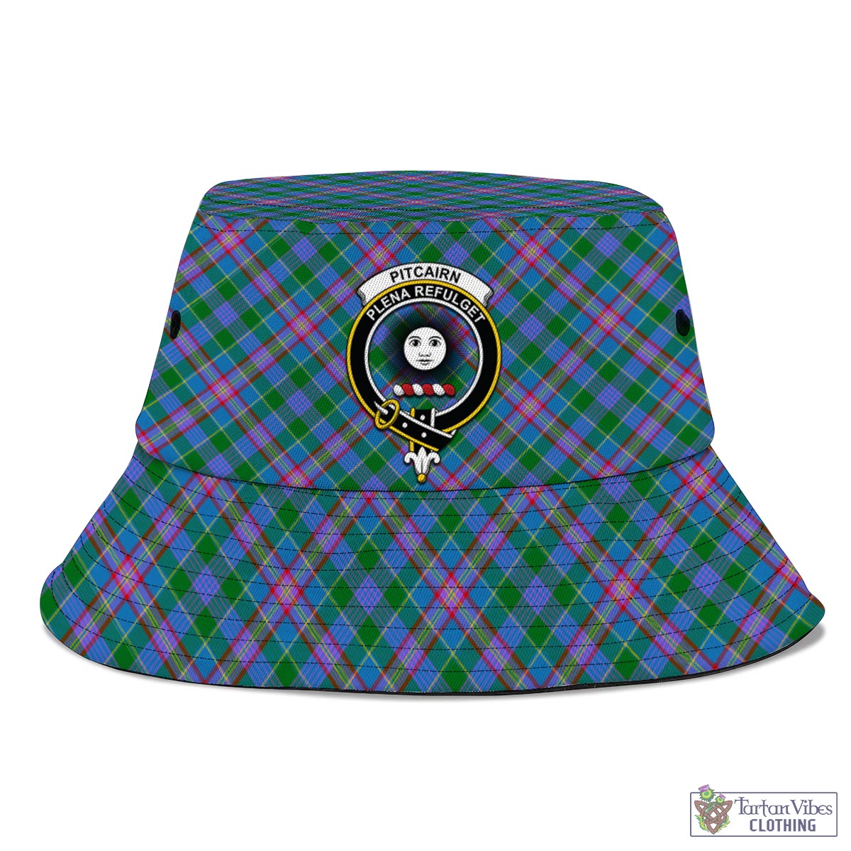 Pitcairn Tartan Bucket Hat with Family Crest - Tartan Vibes Clothing