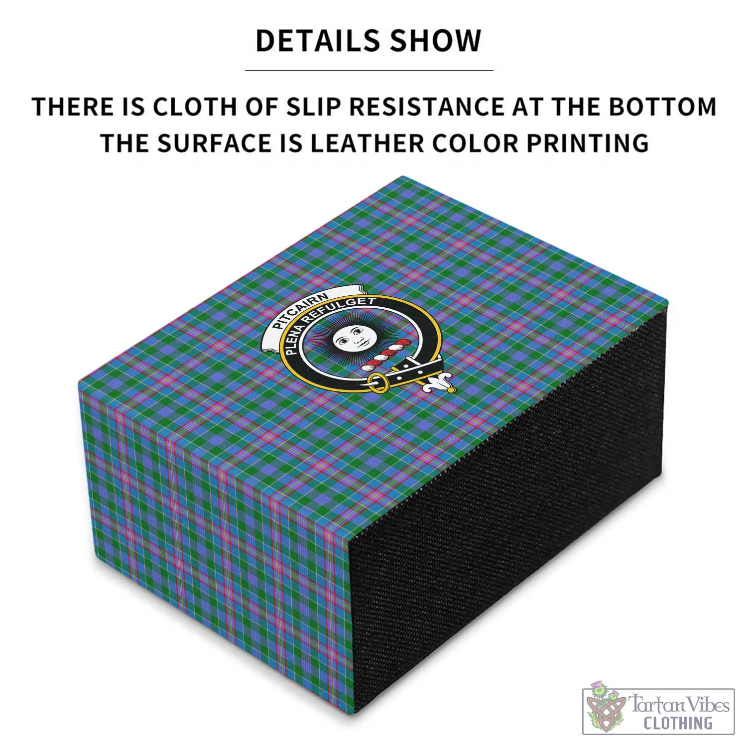 Pitcairn Tartan Pen Holder with Family Crest - Tartan Vibes Clothing