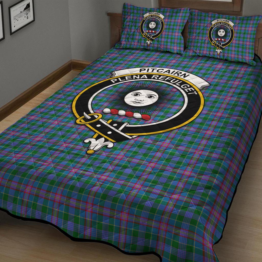 Pitcairn Tartan Quilt Bed Set with Family Crest - Tartan Vibes Clothing