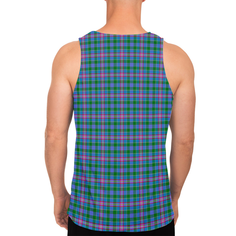 Pitcairn Tartan Mens Tank Top with Family Crest - Tartan Vibes Clothing