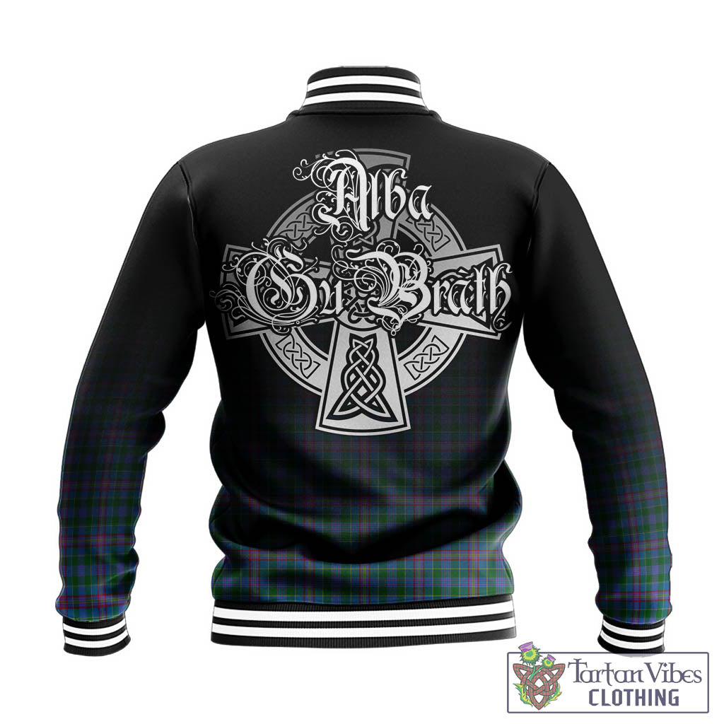 Pitcairn Tartan Baseball Jacket Featuring Alba Gu Brath Family Crest Celtic Inspired - Tartan Vibes Clothing