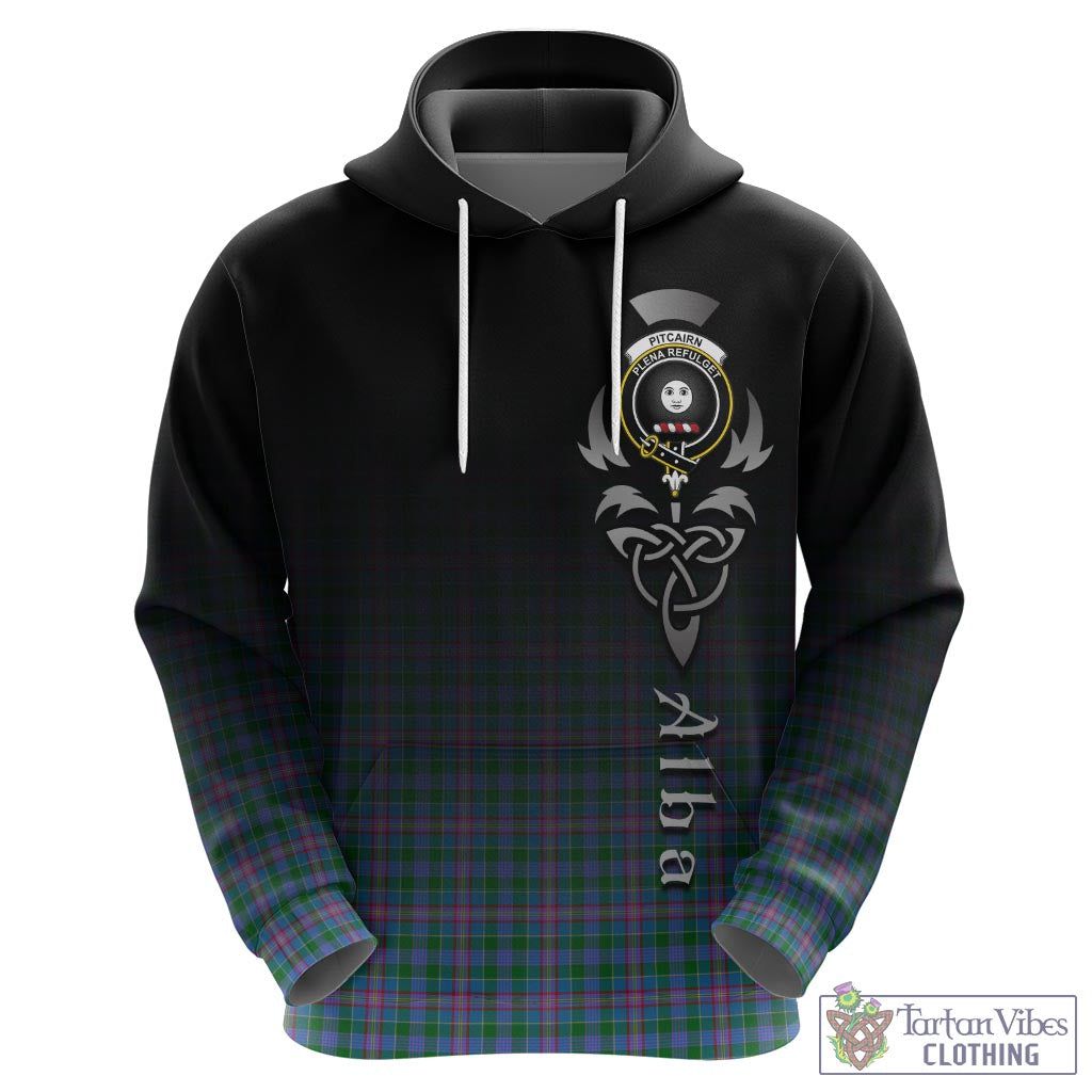 Pitcairn Tartan Hoodie Featuring Alba Gu Brath Family Crest Celtic Inspired - Tartan Vibes Clothing