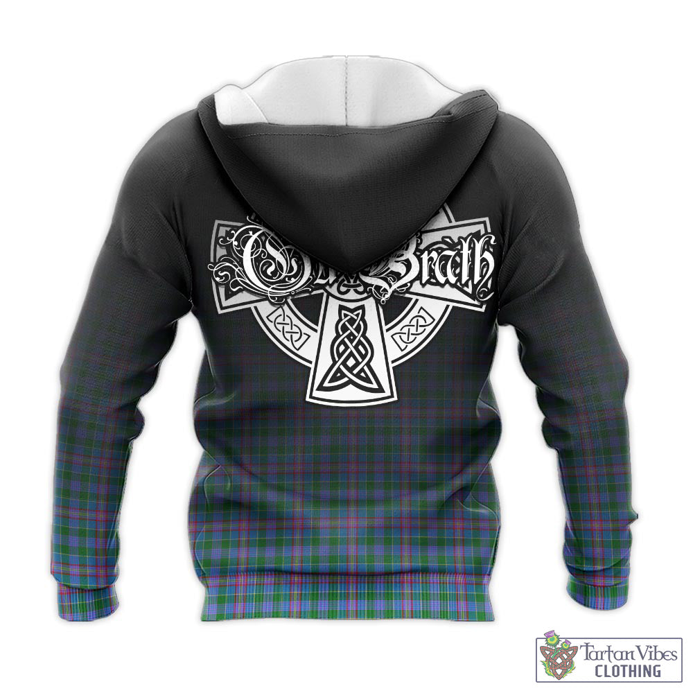 Pitcairn Tartan Knitted Hoodie Featuring Alba Gu Brath Family Crest Celtic Inspired - Tartan Vibes Clothing