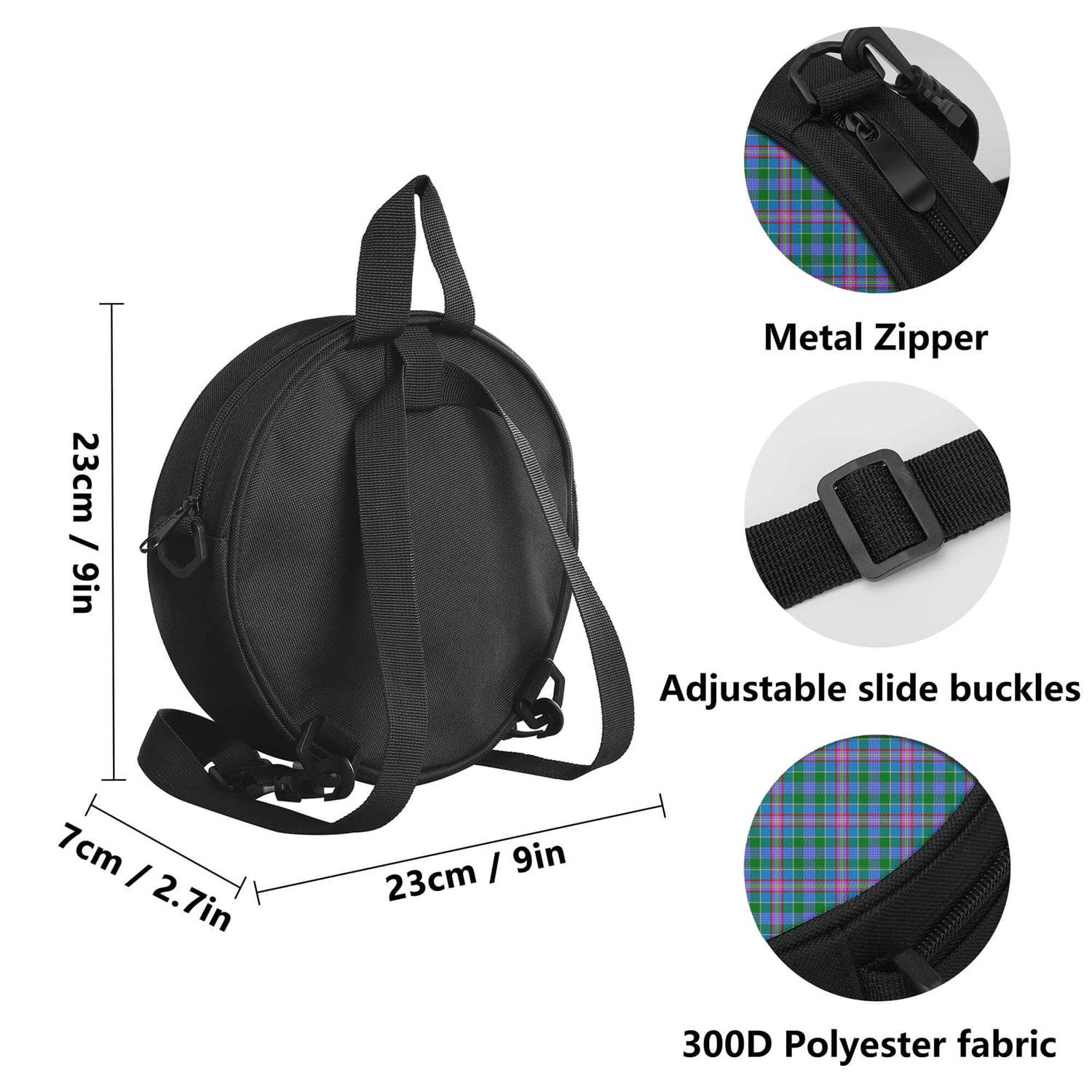 Pitcairn Tartan Round Satchel Bags - Tartan Vibes Clothing