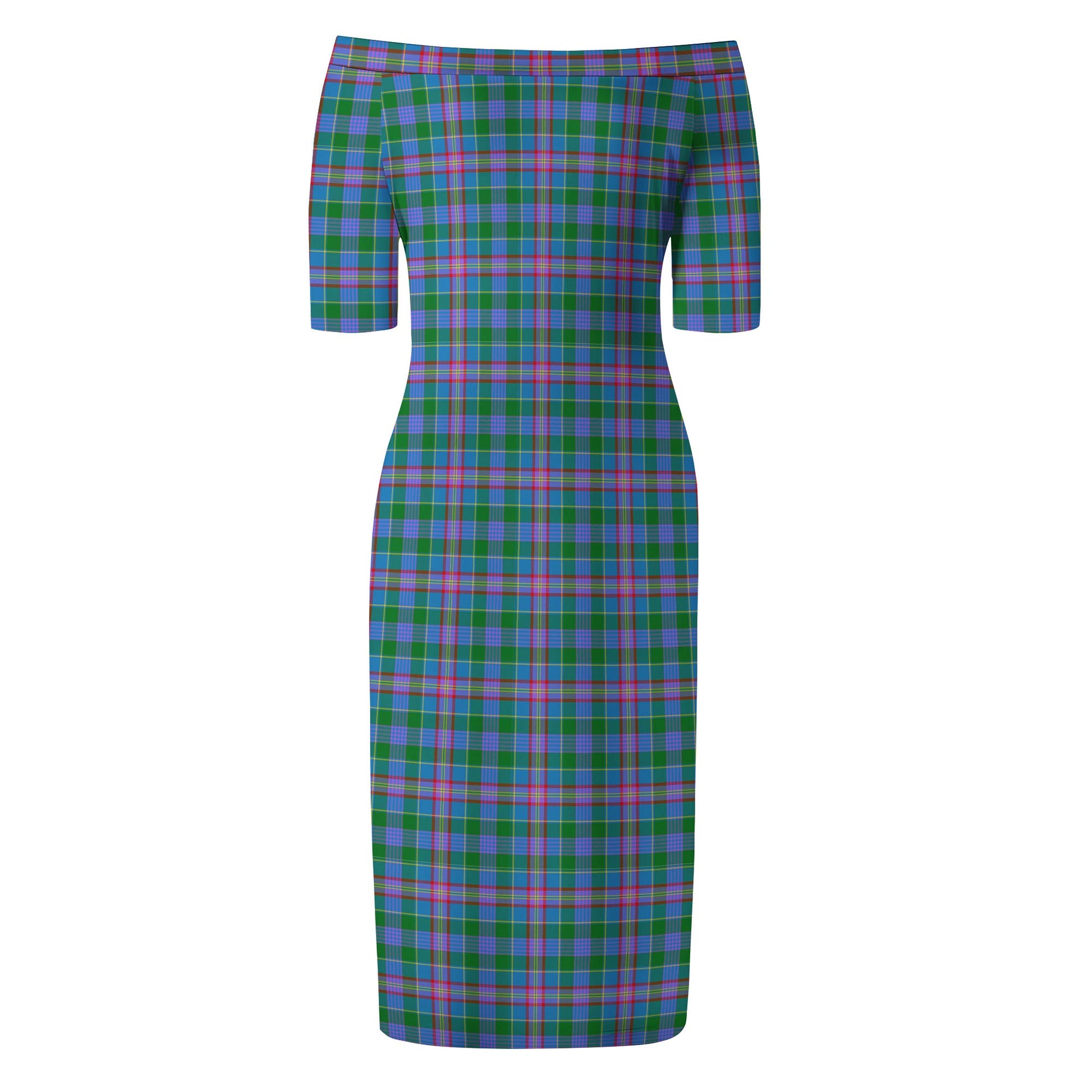 Pitcairn Tartan Off Shoulder Lady Dress - Tartan Vibes Clothing