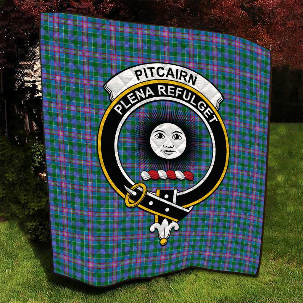 pitcairn-hunting-tartan-quilt-with-family-crest
